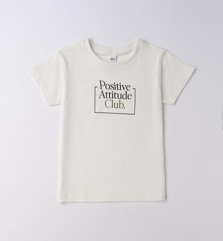 T-shirt ragazza iDO PANNA