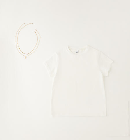 iDO girls' T-shirt CREAM