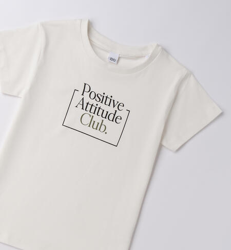 T-shirt ragazza iDO PANNA-0112