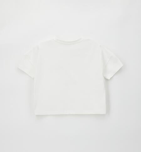 T-shirt ragazza in cotone PANNA-0112