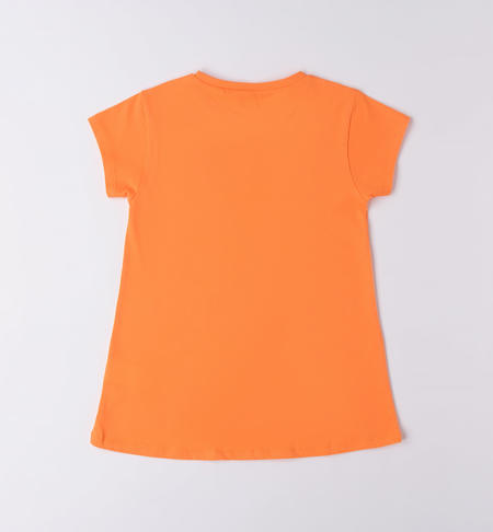 iDO T-shirt for girls with various prints from 8 to 16 years ARANCIO-1851