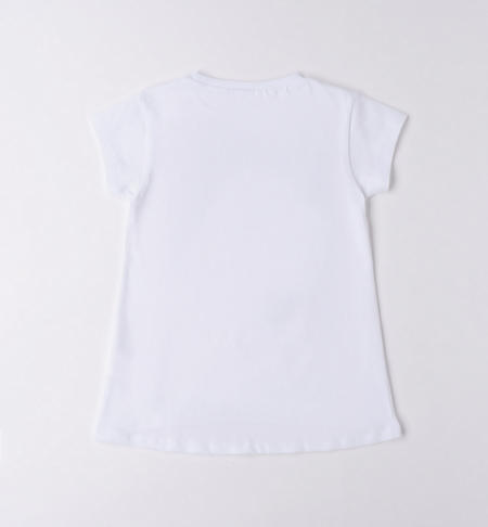 T-shirt ragazza stampe varie da 8 a 16 anni iDO BIANCO-0113