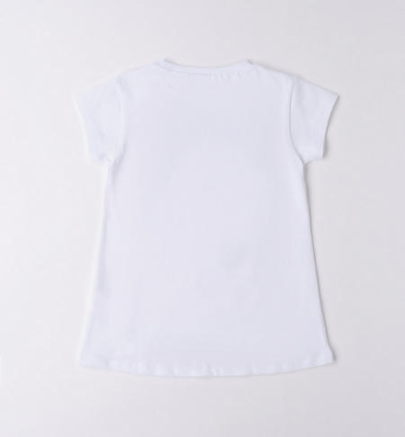 iDO T-shirt for girls with various prints from 8 to 16 years BIANCO-0113