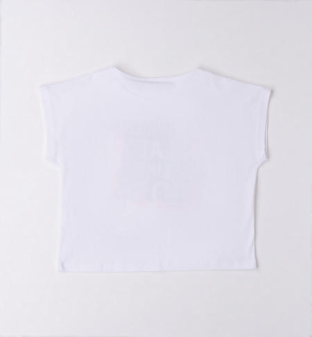 T-shirt ragazza varie fantasie da 8 a 16 anni iDO BIANCO-0113
