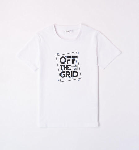 Boys' 100% cotton T-shirt WHITE