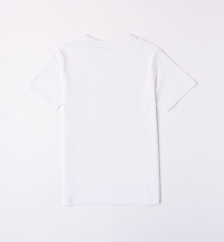 iDO 100% cotton T-shirt for boys from 8 to 16 years BIANCO-0113