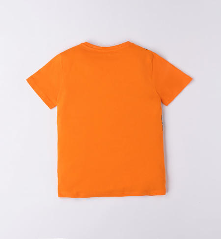 iDO 100% cotton boy's T-shirt with various patterns from 8 to 16 years ORANGE -1838