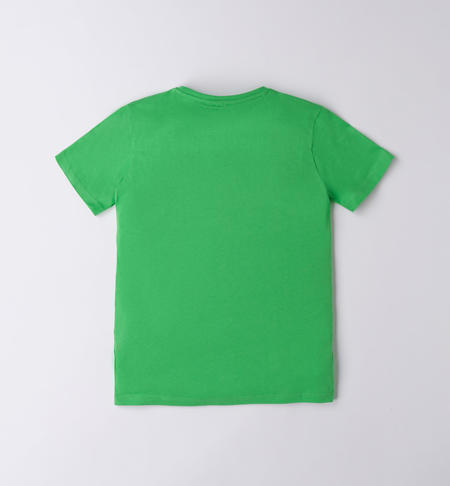 iDO 100% cotton boy's T-shirt with various patterns from 8 to 16 years VERDE-5151