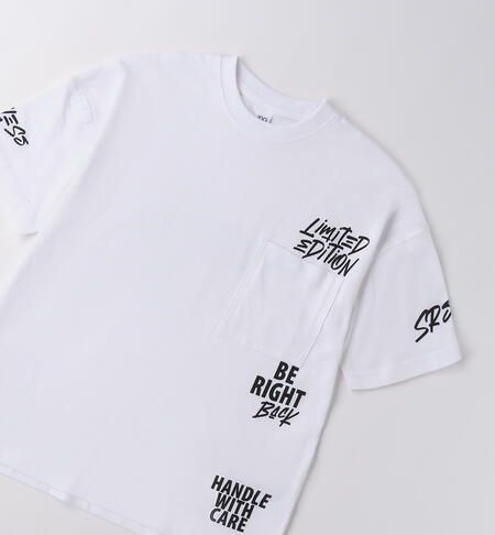 T-shirt ragazzo iDO BIANCO-0113