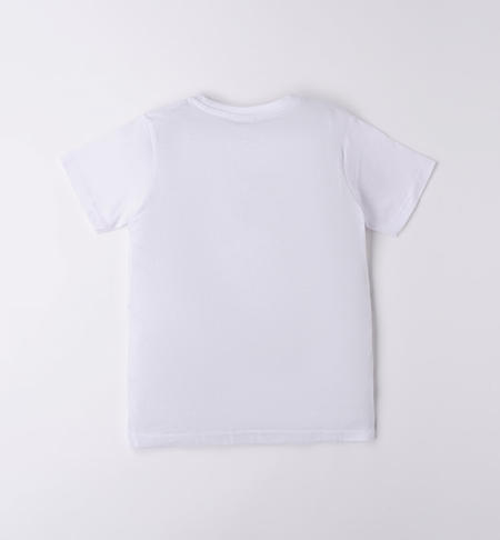 T-shirt ragazzo tema mare da 8 a 16 anni iDO BIANCO-0113