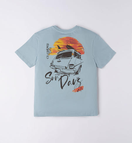 iDO coloured printed T-shirt for boys from 8 to 16 years AZZURRO-3921