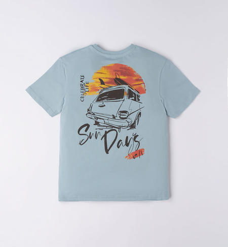T-shirt stampa colorata per ragazzo da 8 a 16 anni iDO AZZURRO-3921