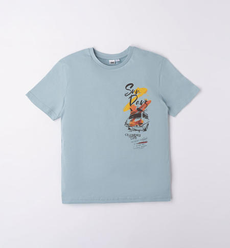T-shirt stampa colorata per ragazzo da 8 a 16 anni iDO AZZURRO-3921