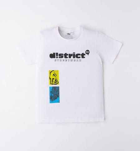 Boy's streetwear T-shirt WHITE