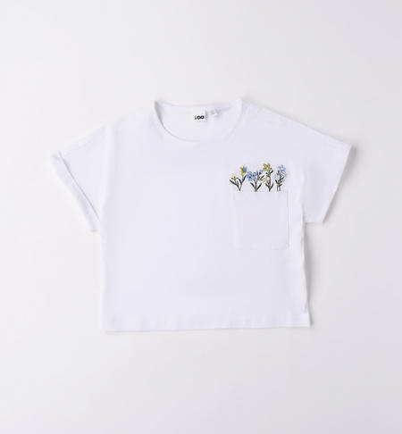 T-shirt taschino ragazza BIANCO