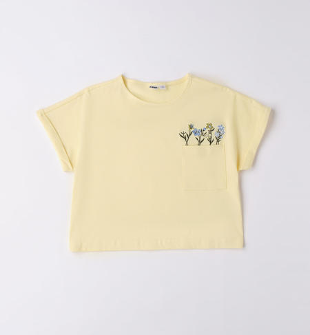 T-shirt taschino ragazza da 8 a 16 anni iDO GIALLO-1412