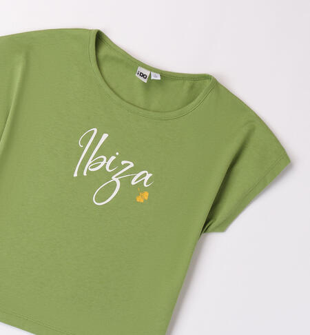 Green T-shirt for girls VERDE-4932