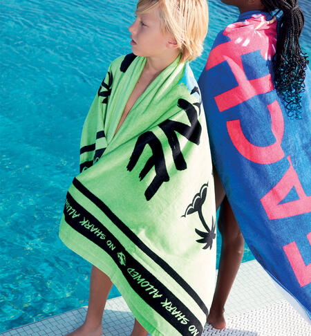 Boys' beach towel GREEN