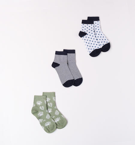 Three pairs of boys' socks BLUE