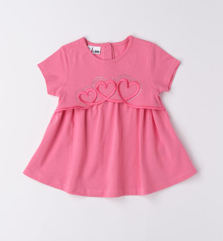 T-shirt ampia bambina da 9 mesi a 8 anni iDO ROSA-2424