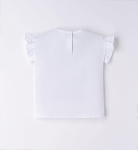 iDO 100% cotton T-shirt for girls from 9 months to 8 years BIANCO-0113