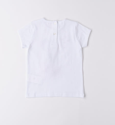 T-shirt bambina con fiori da 9 mesi a 8 anni iDO BIANCO-0113