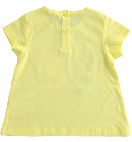 100% cotton iDO T-shirt with different graphics for girls from 6 months to 8 years old GIALLO-1417