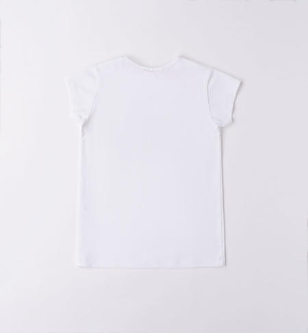 T-shirt bambina "Miraculous" da 3 a 12 anni iDO BIANCO-0113
