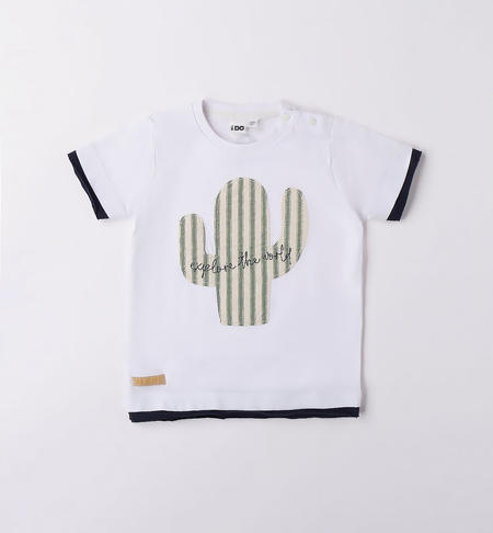 T-shirt bambino cactus da 9 mesi a 8 anni iDO BIANCO-0113