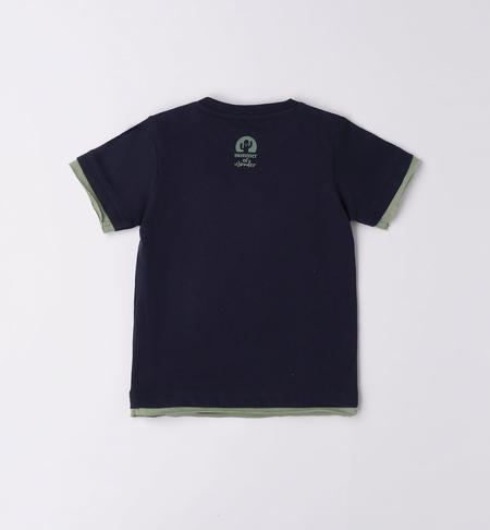 iDO cactus T-shirt for boys from 9 months to 8 years NAVY-3854