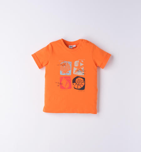 T-shirt bambino conchiglie da 9 mesi a 8 anni iDO ARANCIONE-1853