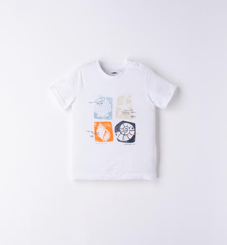 T-shirt bambino conchiglie da 9 mesi a 8 anni iDO BIANCO-0113