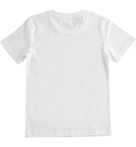 iDO 100% cotton T-shirts available in four colours with different graphics for boys from 8 to 16 years old BIANCO-0113