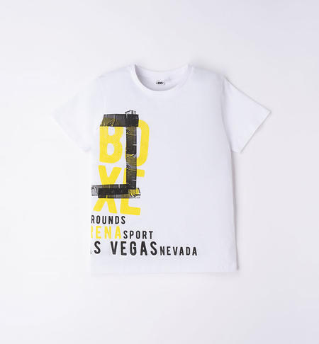 T-shirt bianca ragazzo BIANCO