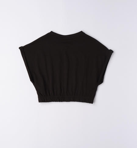 T-shirt corta ragazza da 8 a 16 anni iDO NERO-0658