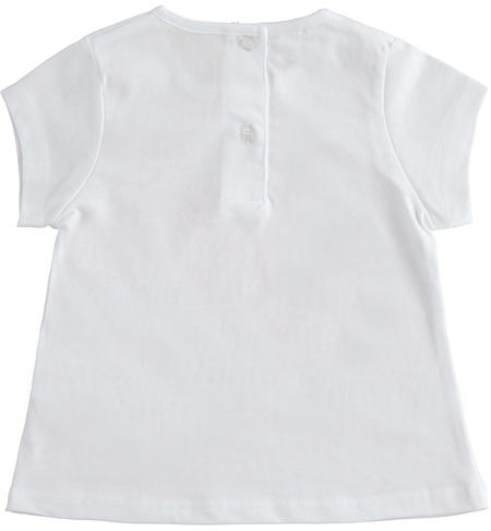 iDO butterfly T-shirt for girls from 9 months to 8 years BIANCO-0113