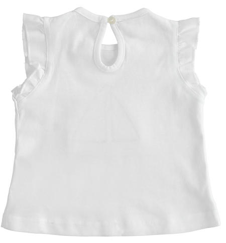 100% cotton baby girl T-shirt with boat from 1 to 24 months iDO BIANCO-0113
