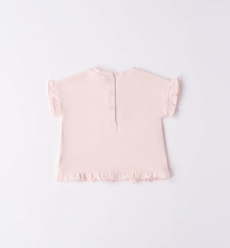T-shirt neonata ricamo da 1 a 24 mesi iDO ROSA-2512