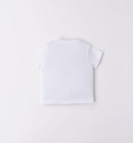 iDO 100% cotton baby boy T-shirt with animal from 1 to 24 months BIANCO-0113