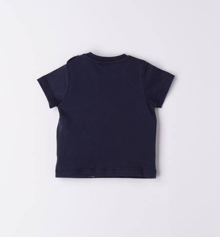 iDO 100% cotton baby boy T-shirt with animal from 1 to 24 months NAVY-3854