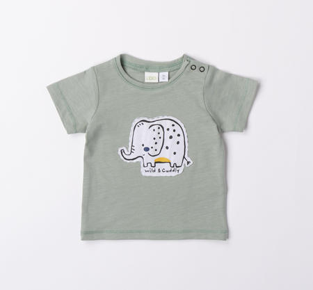 T-shirt neonato elefantino da 1 a 24 mesi iDO VERDE SALVIA-4231