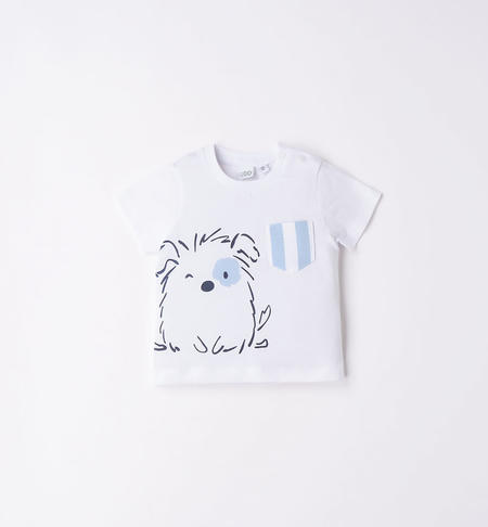 T-shirt neonato taschino BIANCO