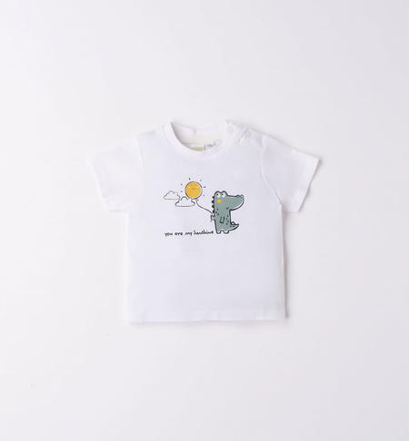 Baby boy T-shirt various prints  BIANCO-VERDE-8036