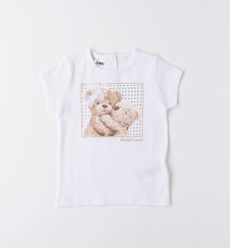 T-shirt orsacchiotti bambina da 9 mesi a 8 anni iDO BIANCO-0113
