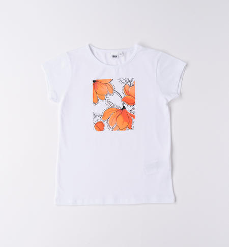 Girl's T-shirt with flowers