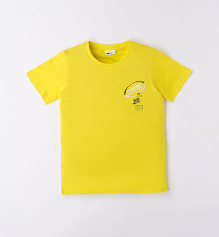 iDO 100% cotton boy's T-shirt from 8 to 16 years GIALLO-1434