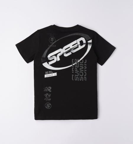 T-shirt ragazzo 100% cotone da 8 a 16 anni iDO NERO-0658