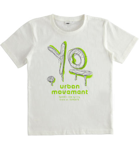 T-shirt ragazzo con stampa - da 8 a 16 anni iDO PANNA-0112