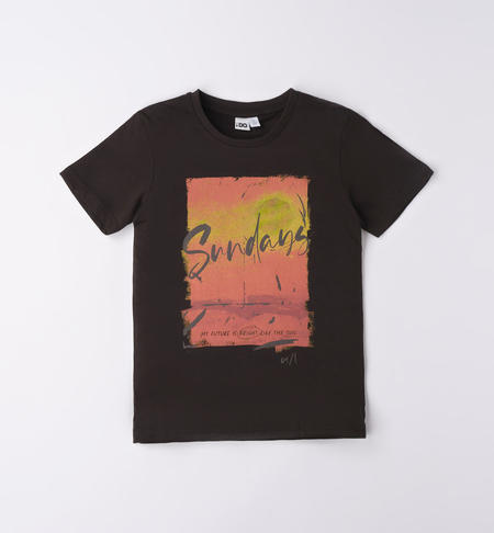 T-shirt ragazzo Sundays NERO