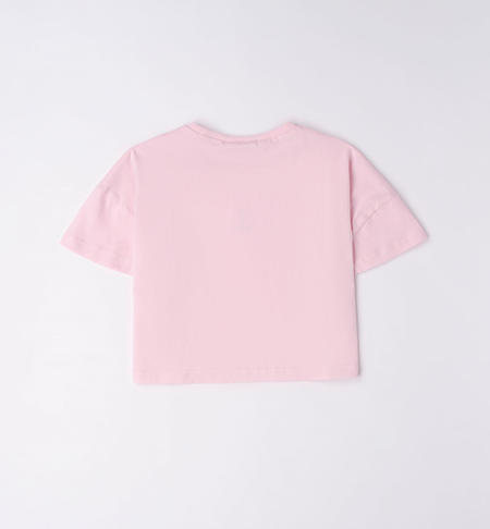 iDO pink T-shirt for girls from 8 to 16 years ROSA-2411